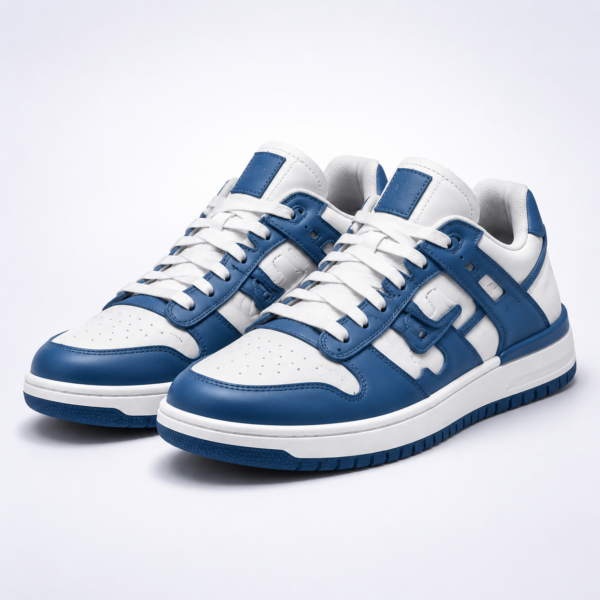 Blue & White Sports Sneakers